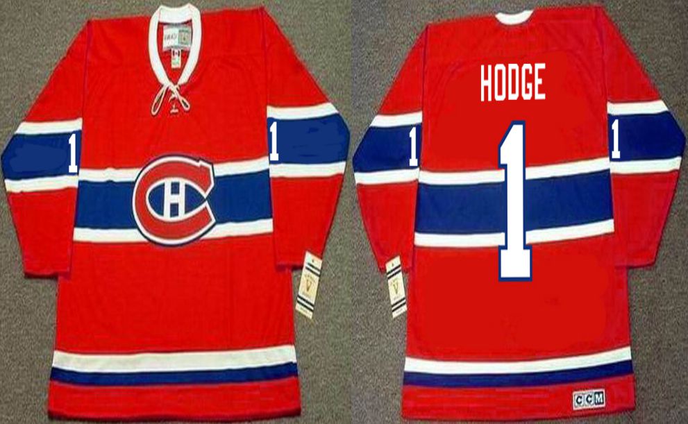 2019 Men Montreal Canadiens 1 Hodge Red CCM NHL jerseys
